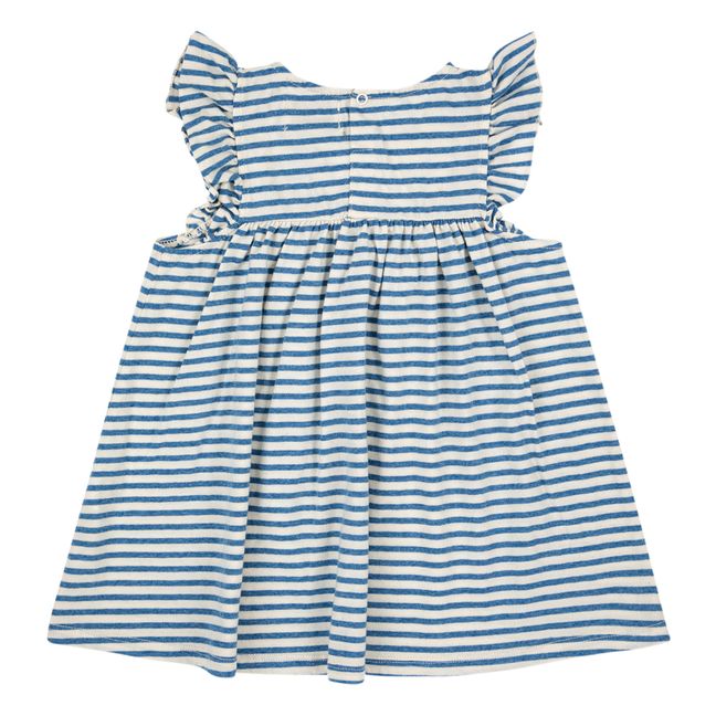 Striped Organic Cotton Dress | Azul Marino