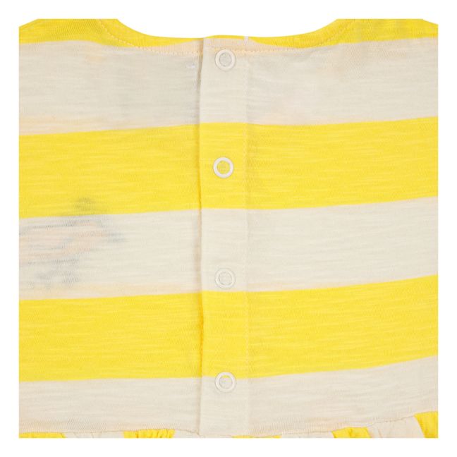 Striped Organic Cotton Dress | Gelb
