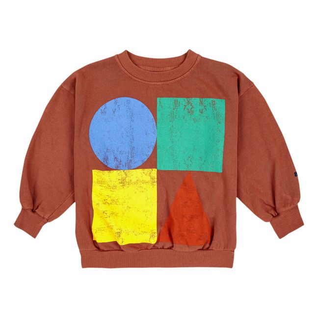 Geometric Organic Cotton Sweatshirt | Terracotta
