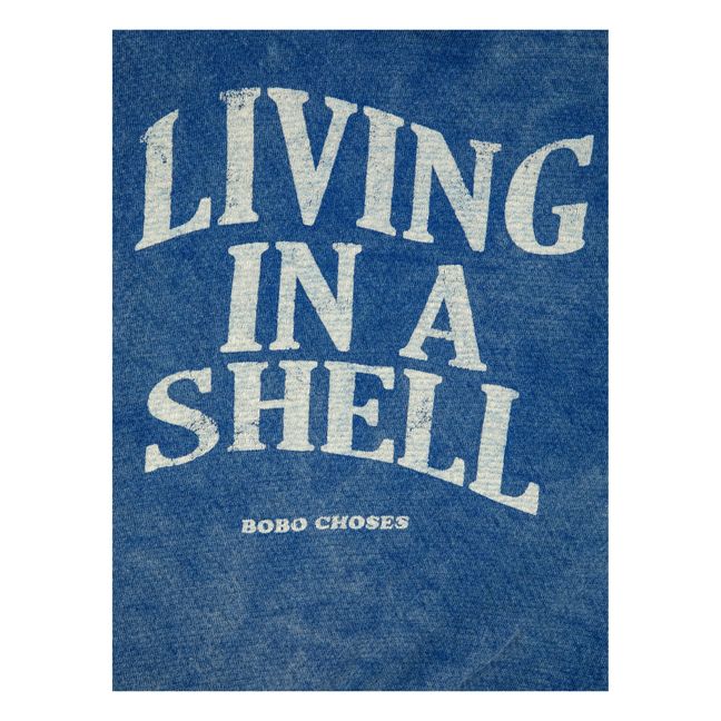 Living In A Shell Organic Cotton Hoodie | Blue