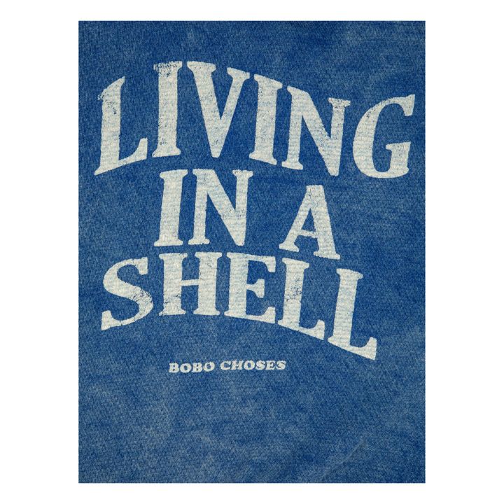 Living In A Shell Organic Cotton Hoodie | Blau- Produktbild Nr. 1