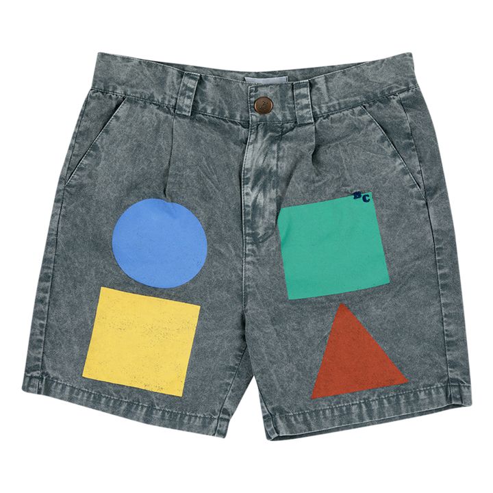 Shorts in denim di cotone ecologico | Denin grigio- Immagine del prodotto n°0