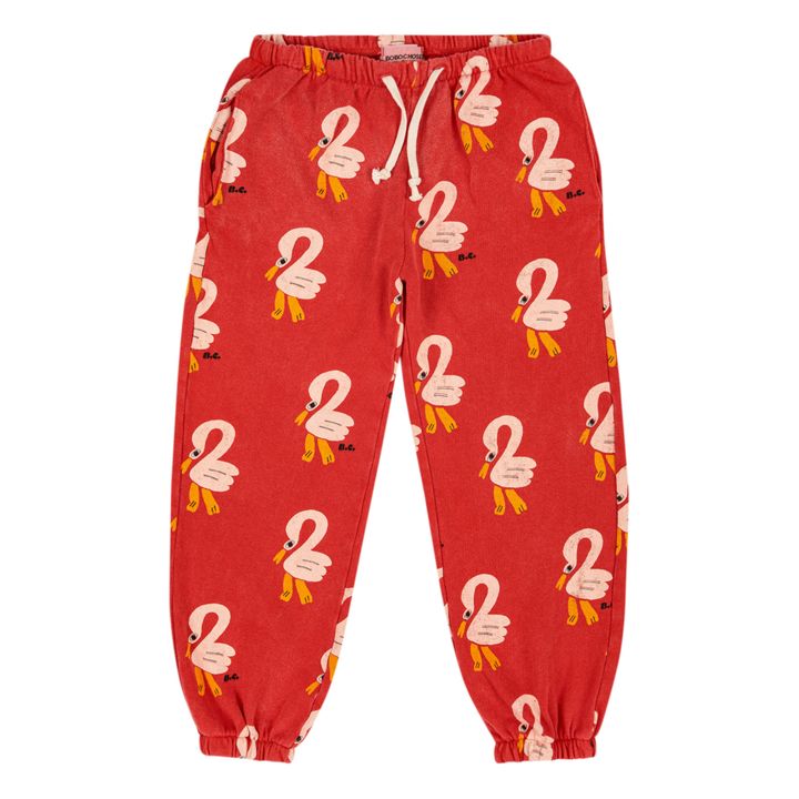 Pelicans Organic Cotton Jogger | Red- Product image n°0