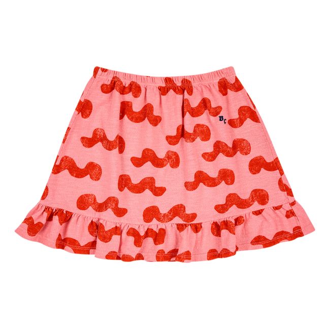 Waves Organic Cotton Crepon Skirt | Rosa