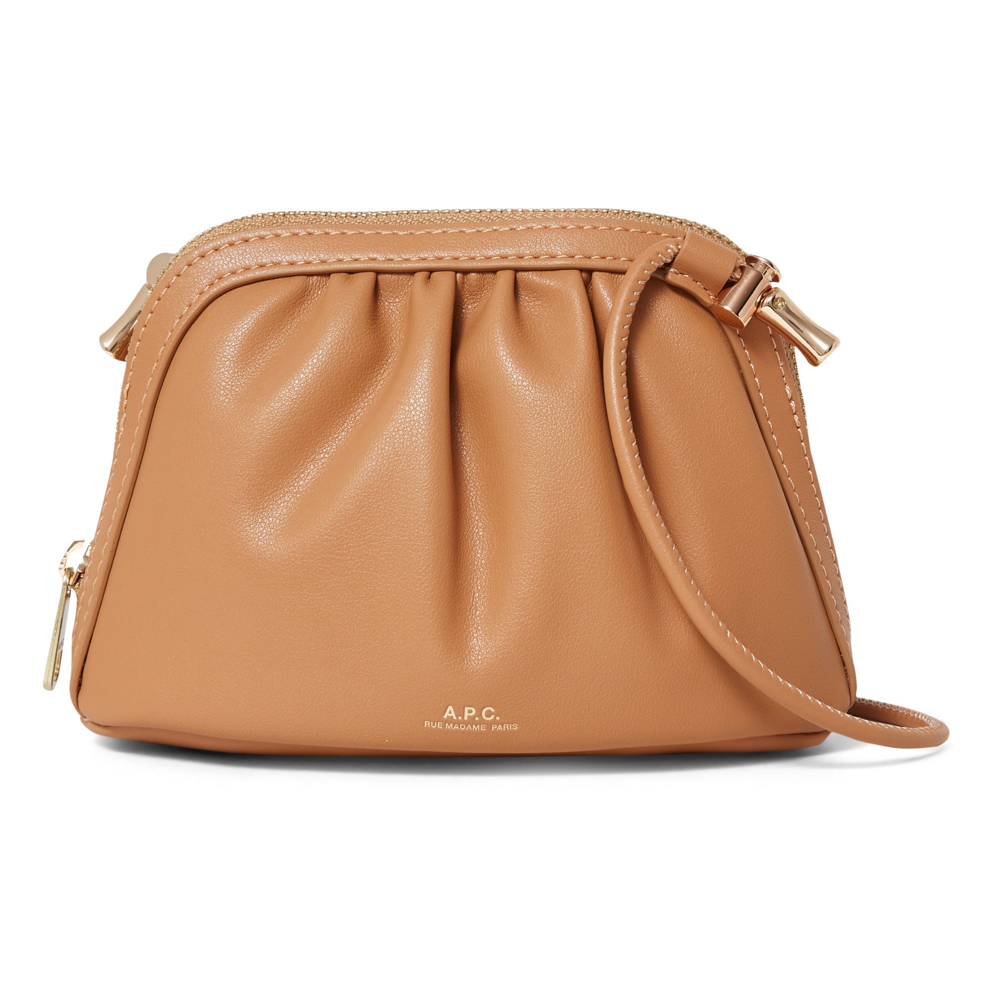 A.P.C. - Bourse Ninon Small Cuir Lisse - Caramel | Smallable