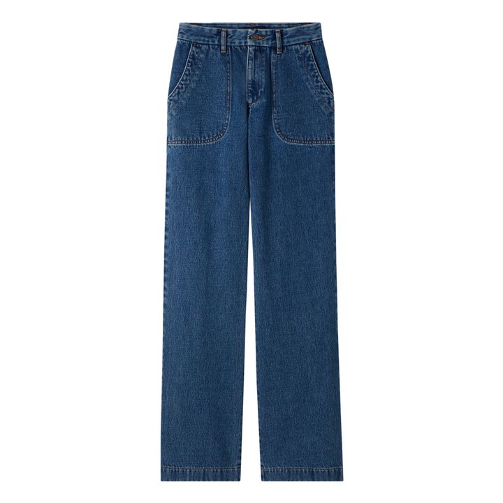 Seaside Organic Cotton Jeans | Azul índigo- Imagen del producto n°0