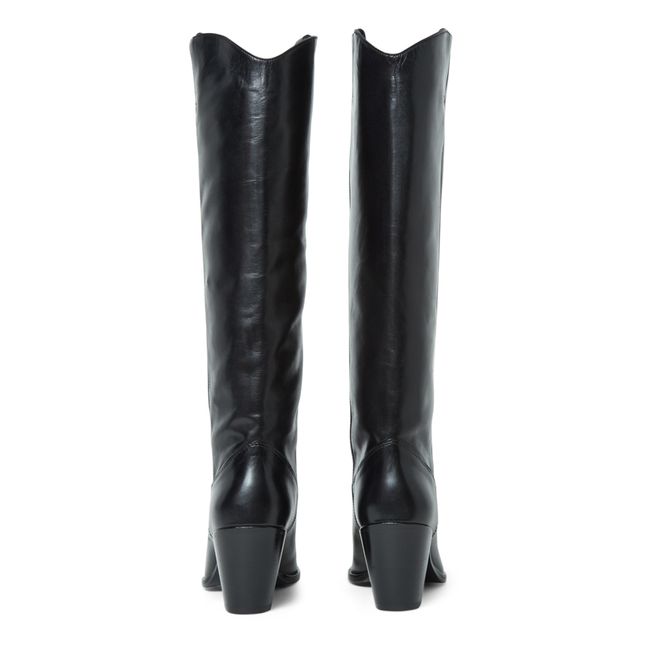 Bottes Jack Croûte de Cuir | Noir