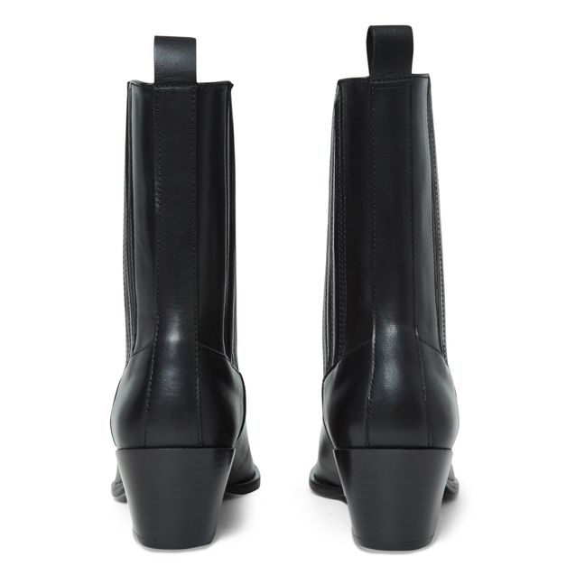 Wayne Split Leather Boots | Black