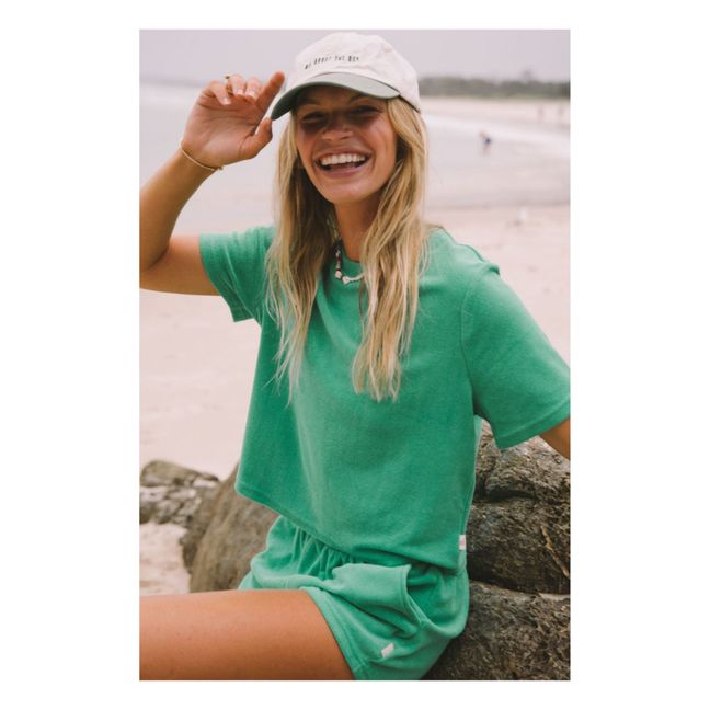 Terry Cloth Classic Top & Bottom Set | Verde