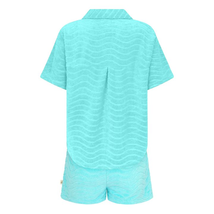 Terry Wave Shirt & Shorts Set | Azul Cielo- Imagen del producto n°4