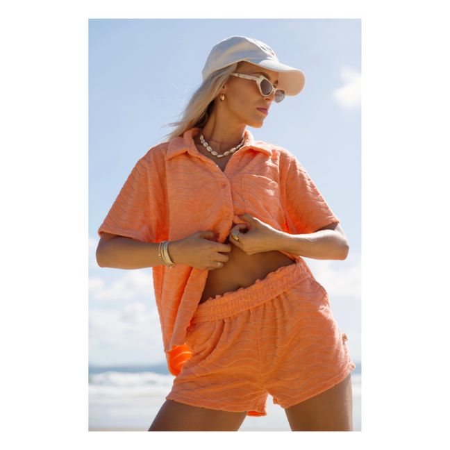 Terry Wave Shirt & Shorts Set | Naranja