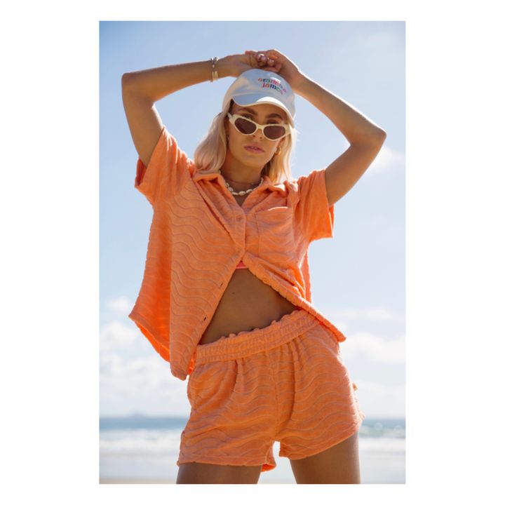 Terry Wave Shirt & Shorts Set | Naranja- Imagen del producto n°3