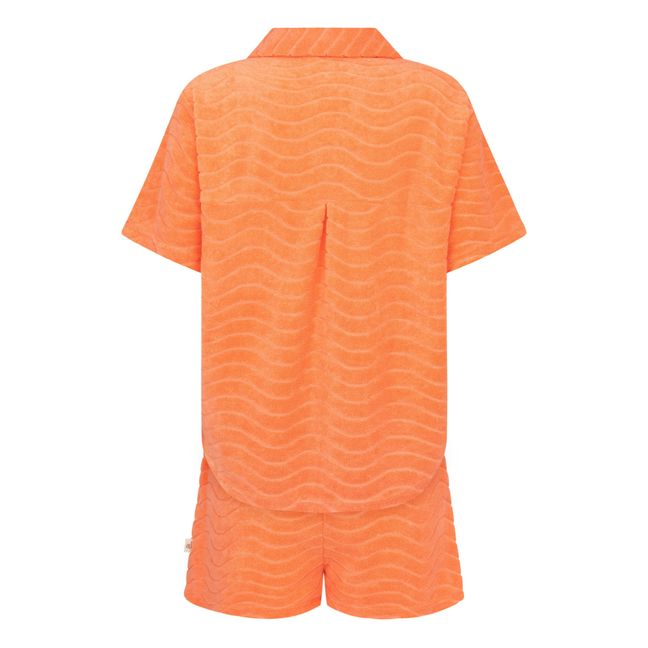 Terry Wave Shirt & Shorts Set | Naranja