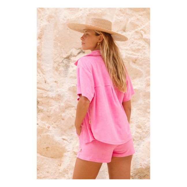 Terry Shirt & Shorts Set | Pink