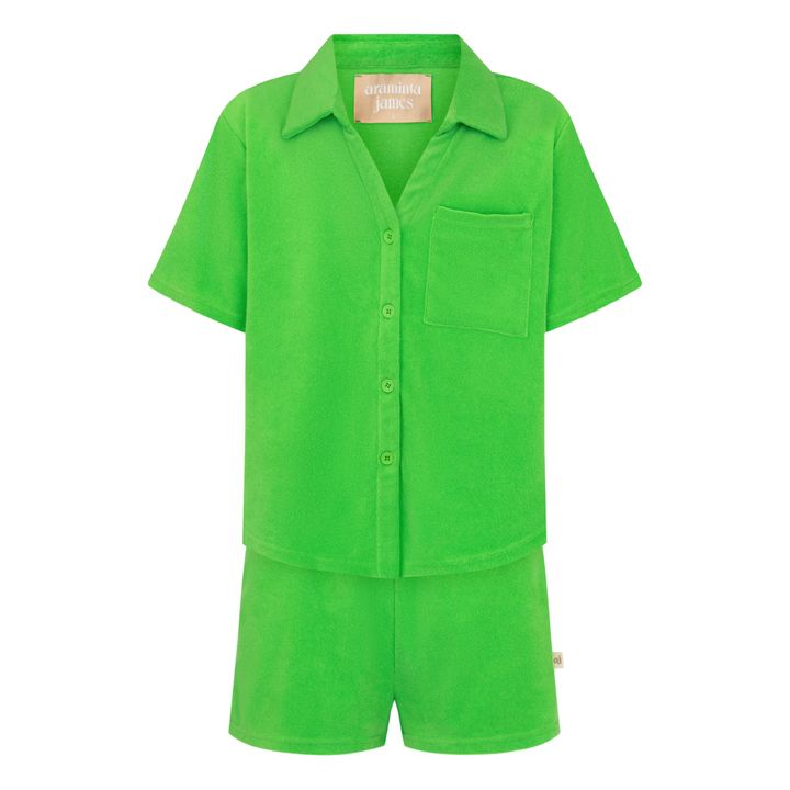 Terry Shirt & Shorts Set | Verde Pálido- Imagen del producto n°0