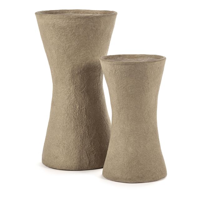 Vase Earth en papier maché | Brun