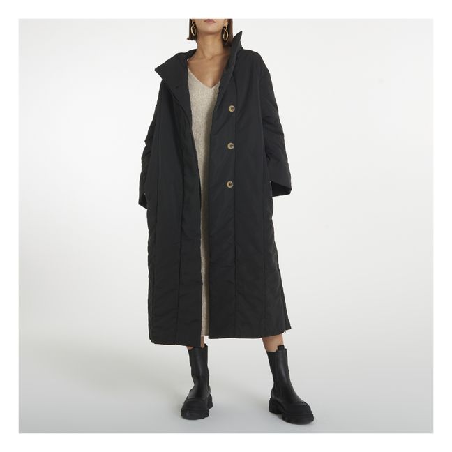 Eviia Recycled Fibre Coat | Nero