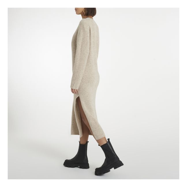 Favine Alpaca and Merino Wool Dress | Crema