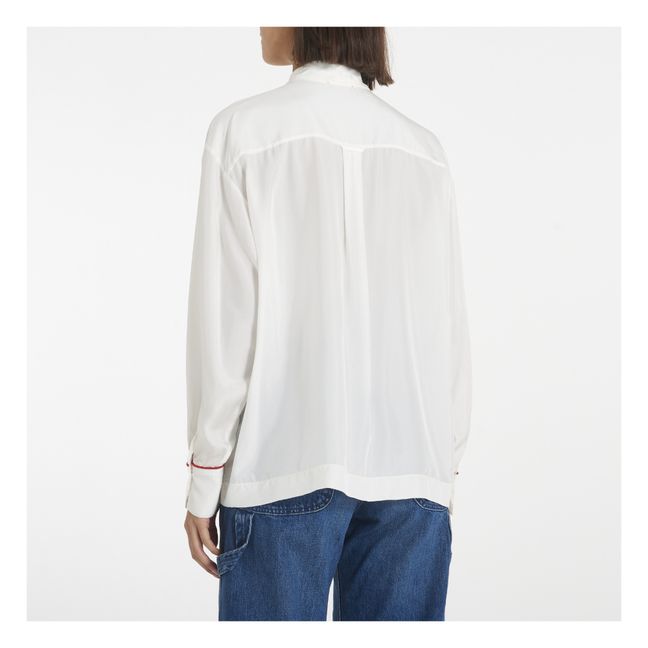 Habotai Silk Shirt | Blanco