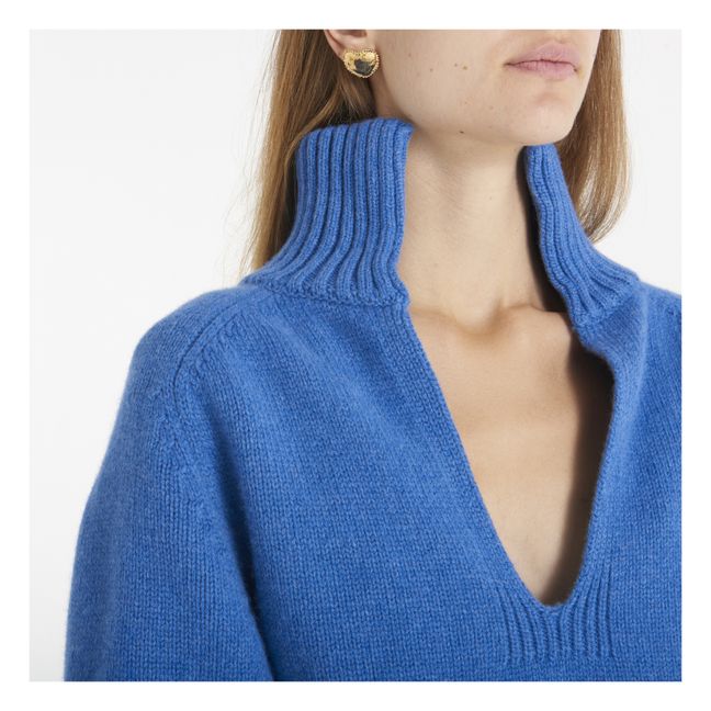 Glace Merino Wool Jumper | Blau