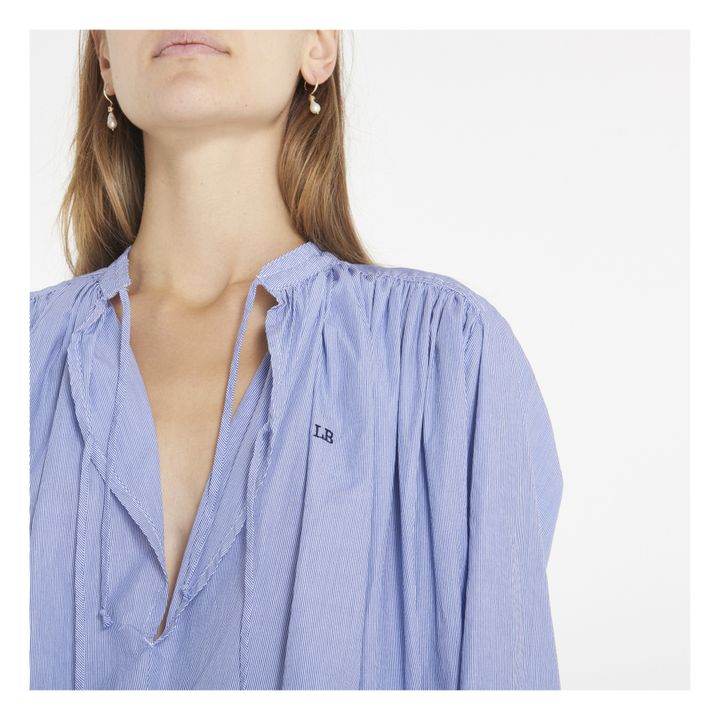 Blouse Rayures Bleu Et Blanc – LA MODE EST A VOUS – Taille 36 – Coton/poly – état Impeccable