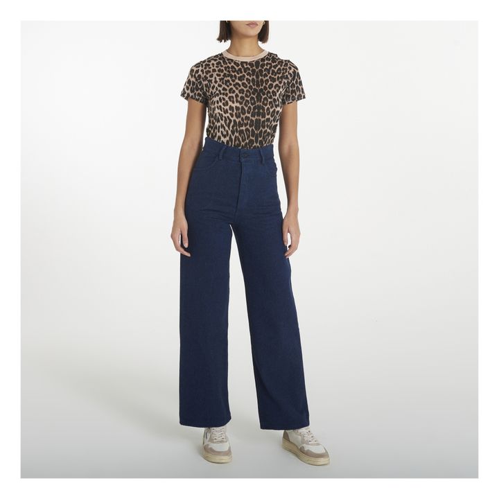 Bamboo Lyocell Print T-shirt | Leopard- Product image n°1