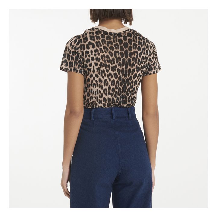 Bamboo Lyocell Print T-shirt | Leopard- Product image n°2