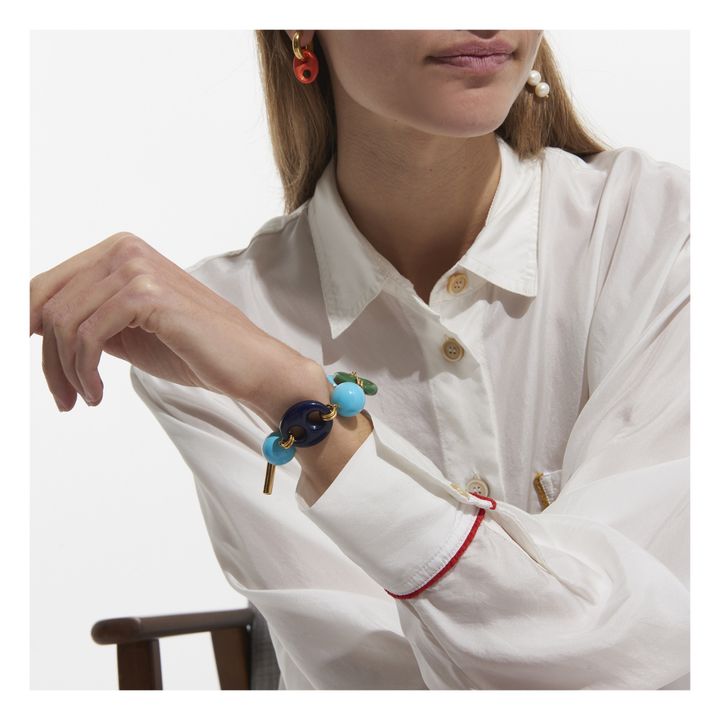 Balls and Buttons Bracelet | Blue- Product image n°1