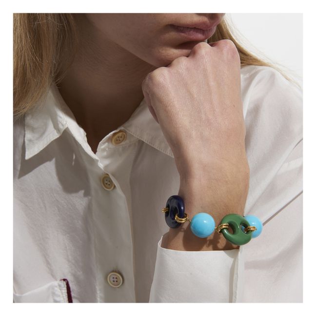 Armband Kugeln und Knöpfe | Blau