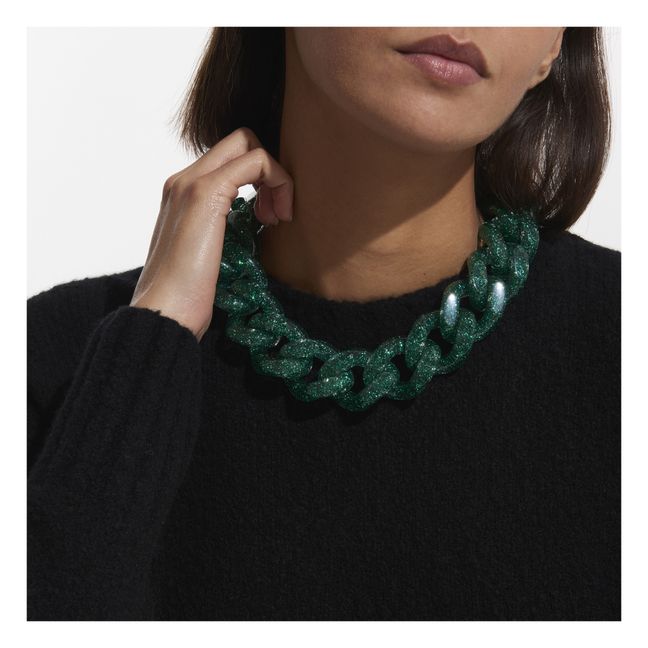 Collana a catena piatta | Verde