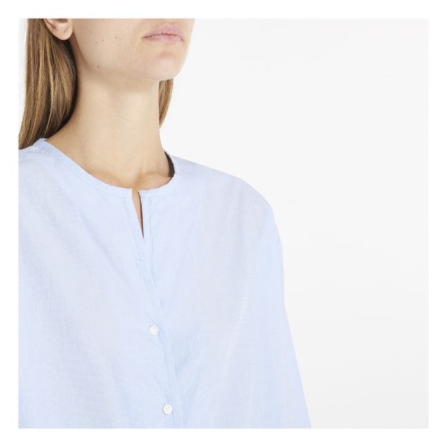 Pyjama Popeline de Coton Bio | Bleu ciel