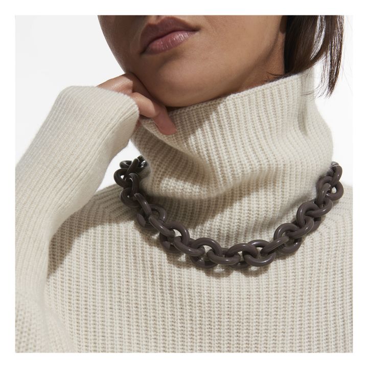 Collier Circle | Taupe brown- Product image n°1