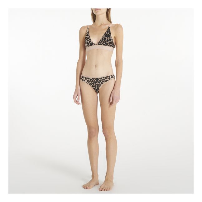 Triangle Bamboo Lyocell Bra | Leopard