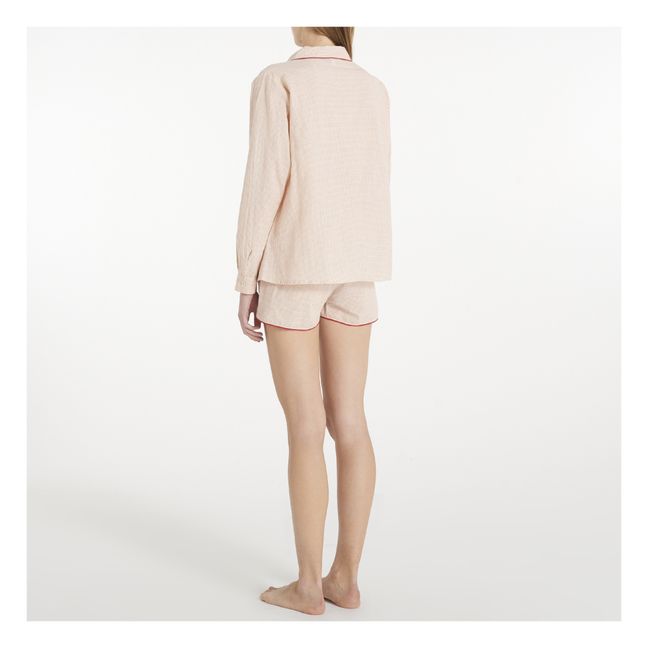 Pyjashort kariert Grace | Rot