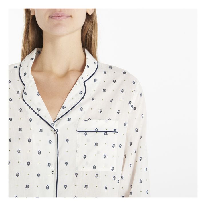 Lea Print Pyjamas | Blanco- Imagen del producto n°3
