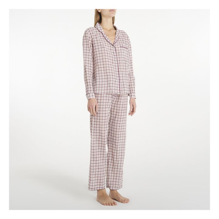Pyjama kariert Garbin | Violett- Produktbild Nr. 1