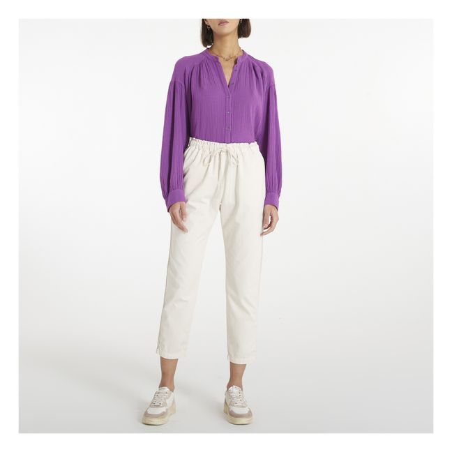 Atlee Cotton Muslin Shirt | Violett