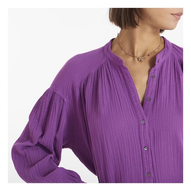 Atlee Cotton Muslin Shirt | Violett