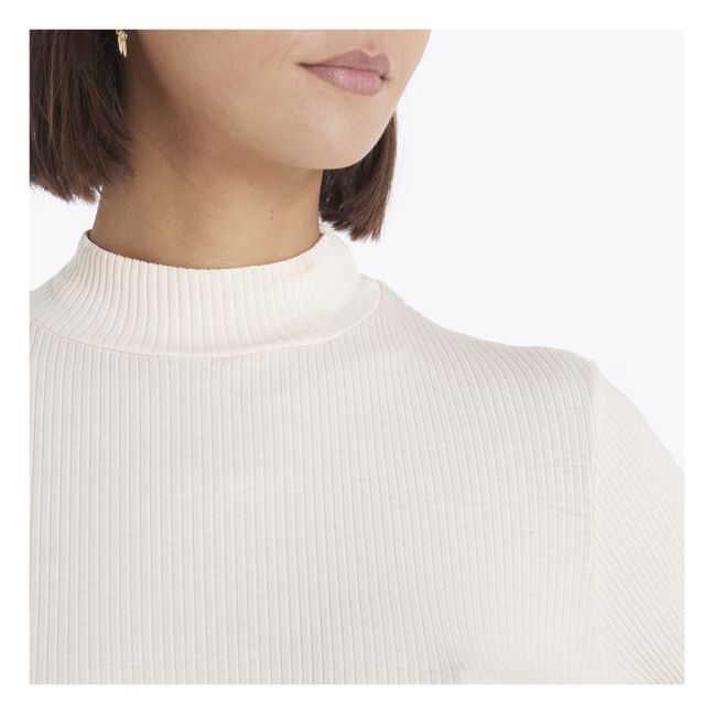 Leith Ribbed Top | Elfenbeinfarben