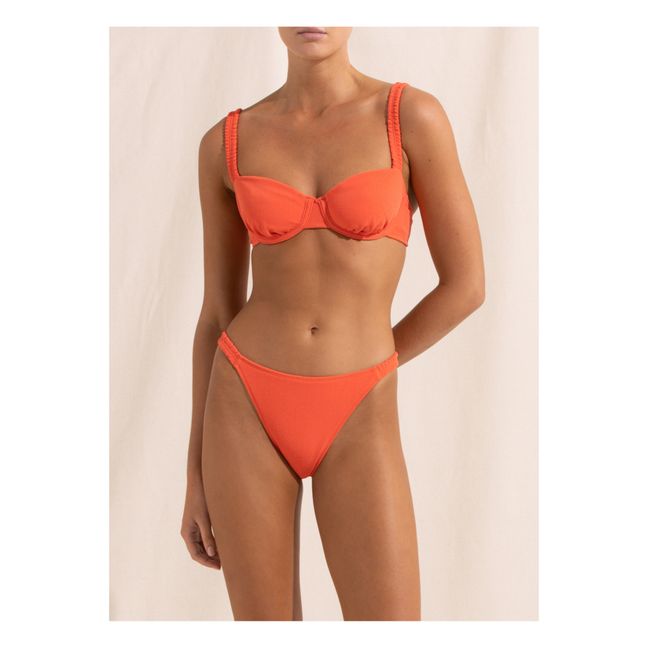 Holiday Bikini Top | Coral