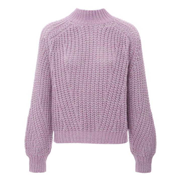 Pull Manches Bouffantes Alpaga | Lilas- Image produit n°0