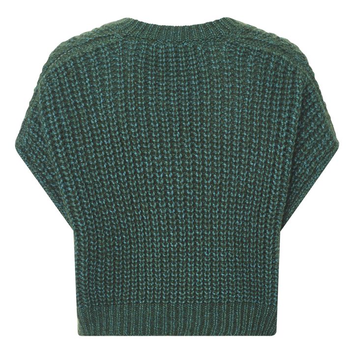 Sleeveless V-Neck Alpaca Sweater | Verde- Immagine del prodotto n°5