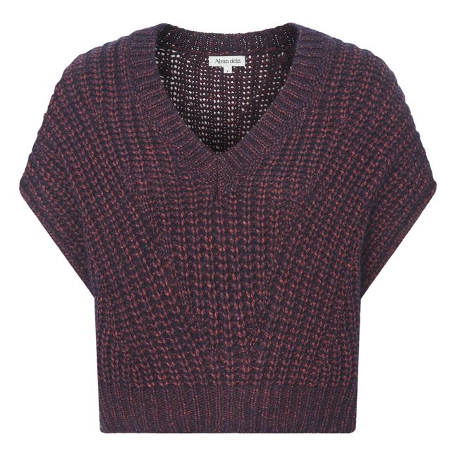 Sleeveless V-Neck Alpaca Sweater | Prugna