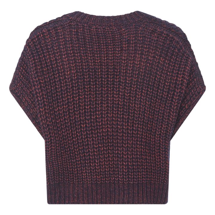 Sleeveless V-Neck Alpaca Sweater | Prugna- Immagine del prodotto n°7