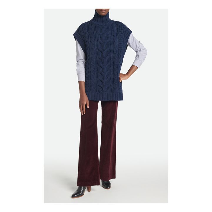 Valestiane Sleeveless Sweater | Azul Marino- Imagen del producto n°1