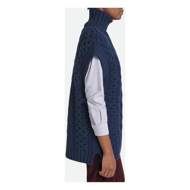 Valestiane Sleeveless Sweater | Azul Marino