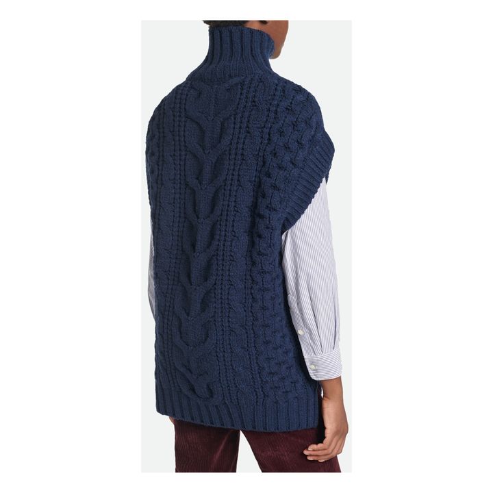 Valestiane Sleeveless Sweater | Azul Marino- Imagen del producto n°5