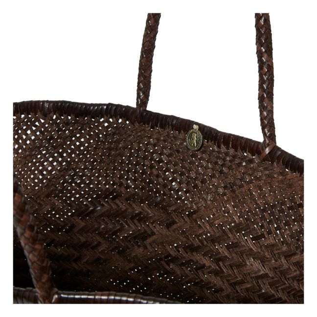 Beige Triple Jump small woven-leather basket bag, Dragon Diffusion