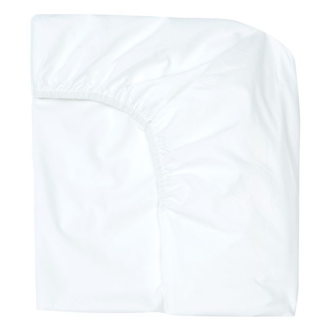 Spannbetttuch aus Perkal | Weiß