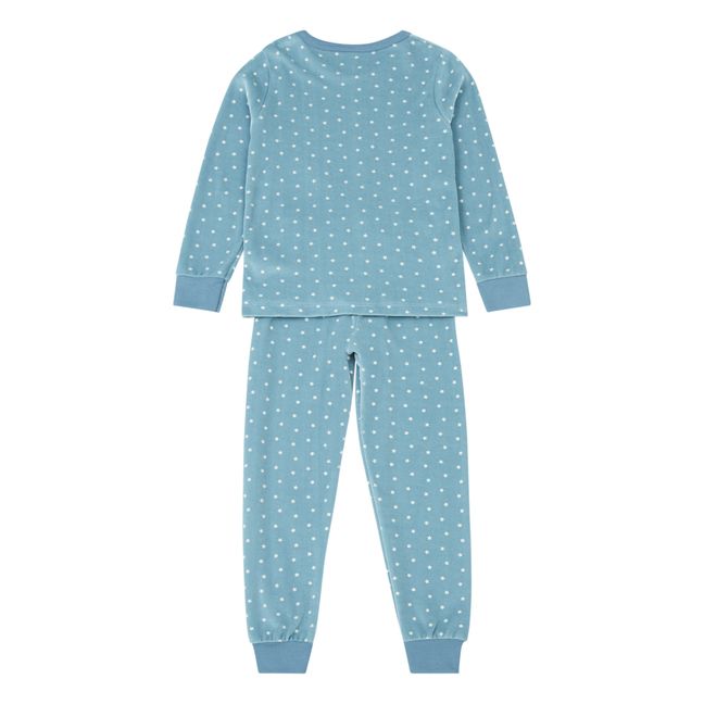 Pyjama Velours Bio Clifa | Grey blue
